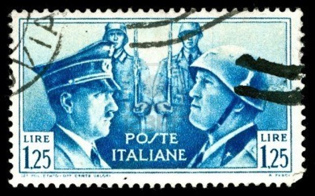 4271398-rare-vintage-1930s-italian-stamp-depicting-the-dictators-hitler-and-mussolini